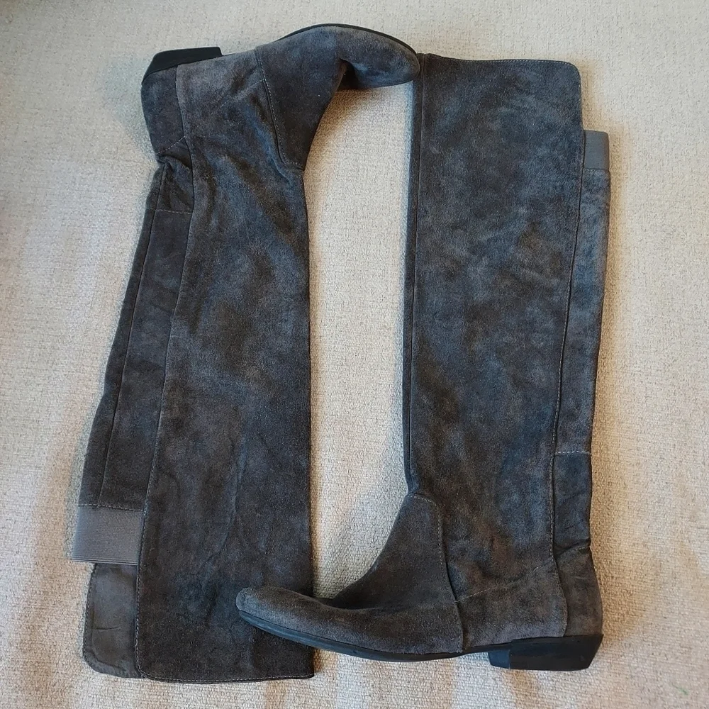 Nine West Over the Knee Low Heel Suede Boots Sz-10
